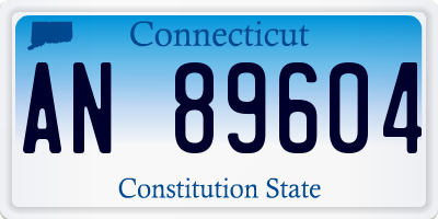 CT license plate AN89604