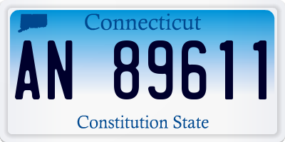 CT license plate AN89611