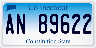 CT license plate AN89622