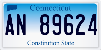 CT license plate AN89624