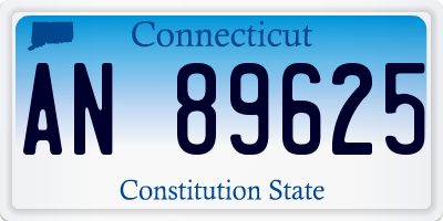 CT license plate AN89625