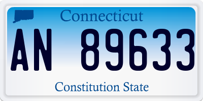CT license plate AN89633