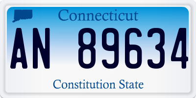 CT license plate AN89634