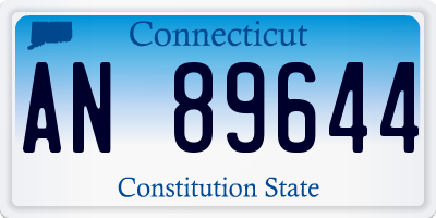 CT license plate AN89644