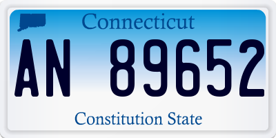 CT license plate AN89652