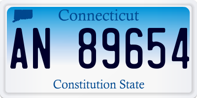 CT license plate AN89654
