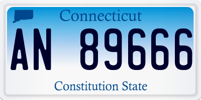 CT license plate AN89666