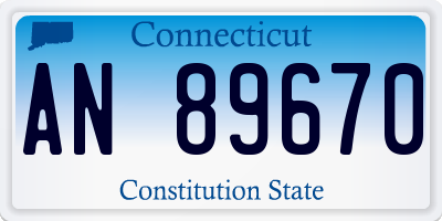 CT license plate AN89670