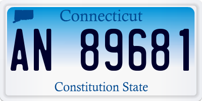 CT license plate AN89681