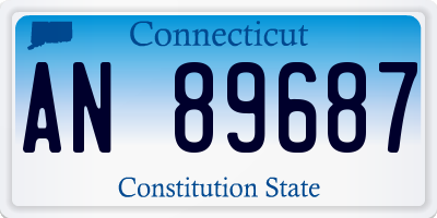 CT license plate AN89687