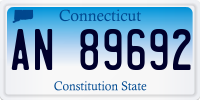 CT license plate AN89692