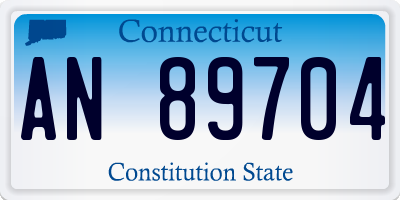CT license plate AN89704