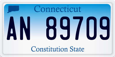 CT license plate AN89709