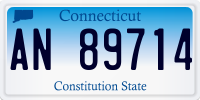 CT license plate AN89714