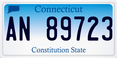 CT license plate AN89723