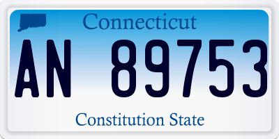 CT license plate AN89753