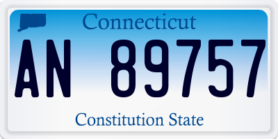 CT license plate AN89757