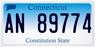CT license plate AN89774