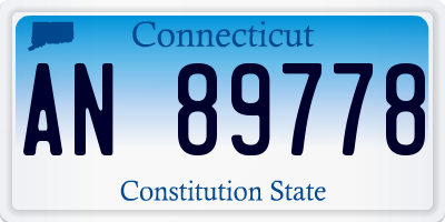 CT license plate AN89778