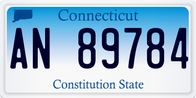 CT license plate AN89784