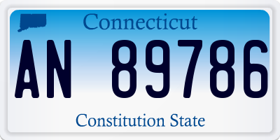 CT license plate AN89786
