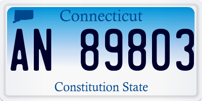 CT license plate AN89803