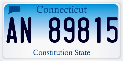CT license plate AN89815