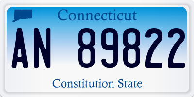 CT license plate AN89822