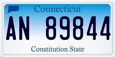 CT license plate AN89844