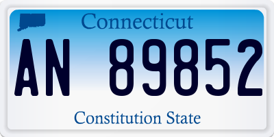 CT license plate AN89852