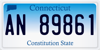 CT license plate AN89861