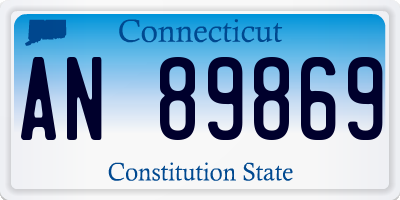 CT license plate AN89869