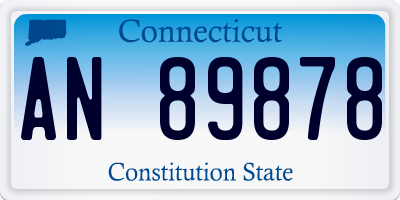 CT license plate AN89878