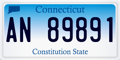CT license plate AN89891