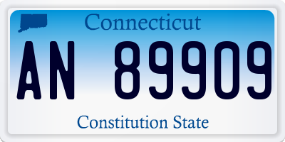 CT license plate AN89909