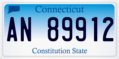 CT license plate AN89912