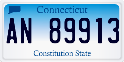 CT license plate AN89913