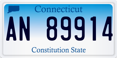 CT license plate AN89914