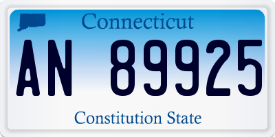 CT license plate AN89925