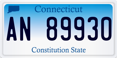 CT license plate AN89930