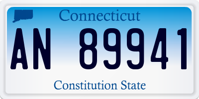 CT license plate AN89941