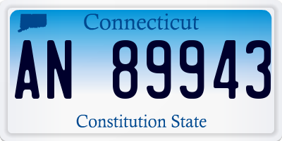 CT license plate AN89943