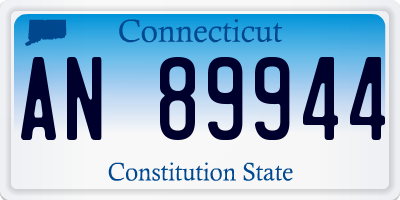 CT license plate AN89944