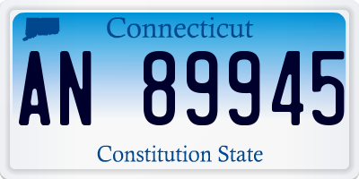 CT license plate AN89945
