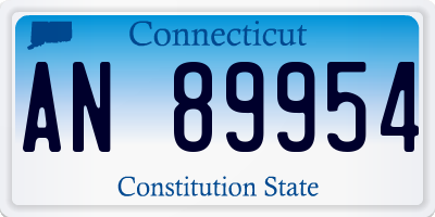 CT license plate AN89954