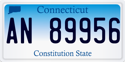 CT license plate AN89956