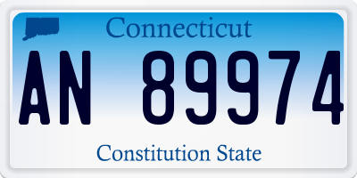 CT license plate AN89974