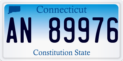 CT license plate AN89976