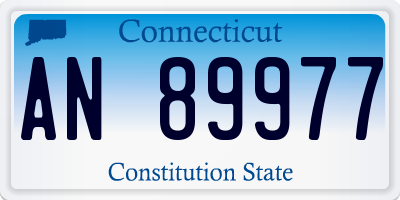 CT license plate AN89977