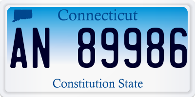 CT license plate AN89986